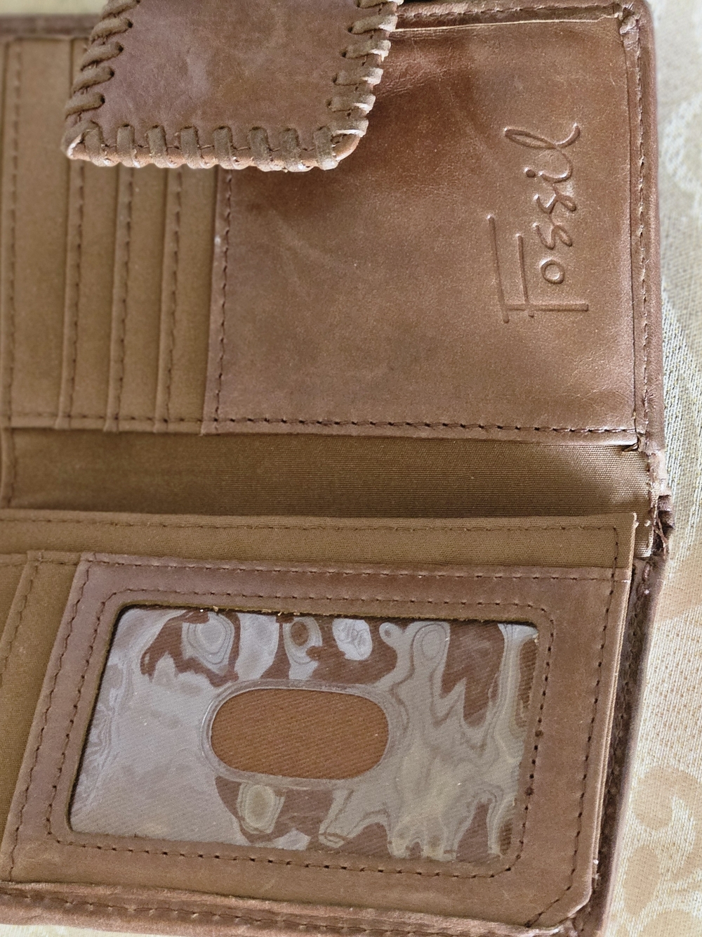 Vintage Fossil Patchwork Leather Wallet - Picture 5 of 9